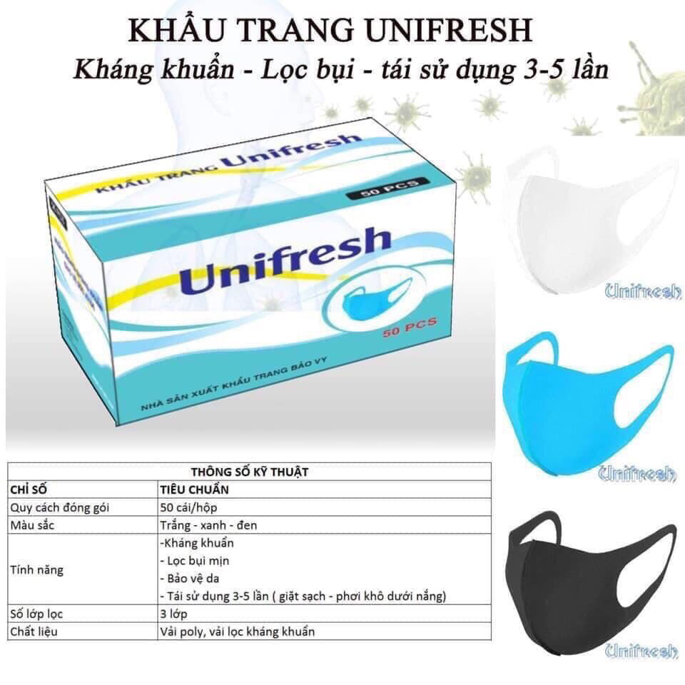 Khẩu trang kháng khuẩn Unifresh 